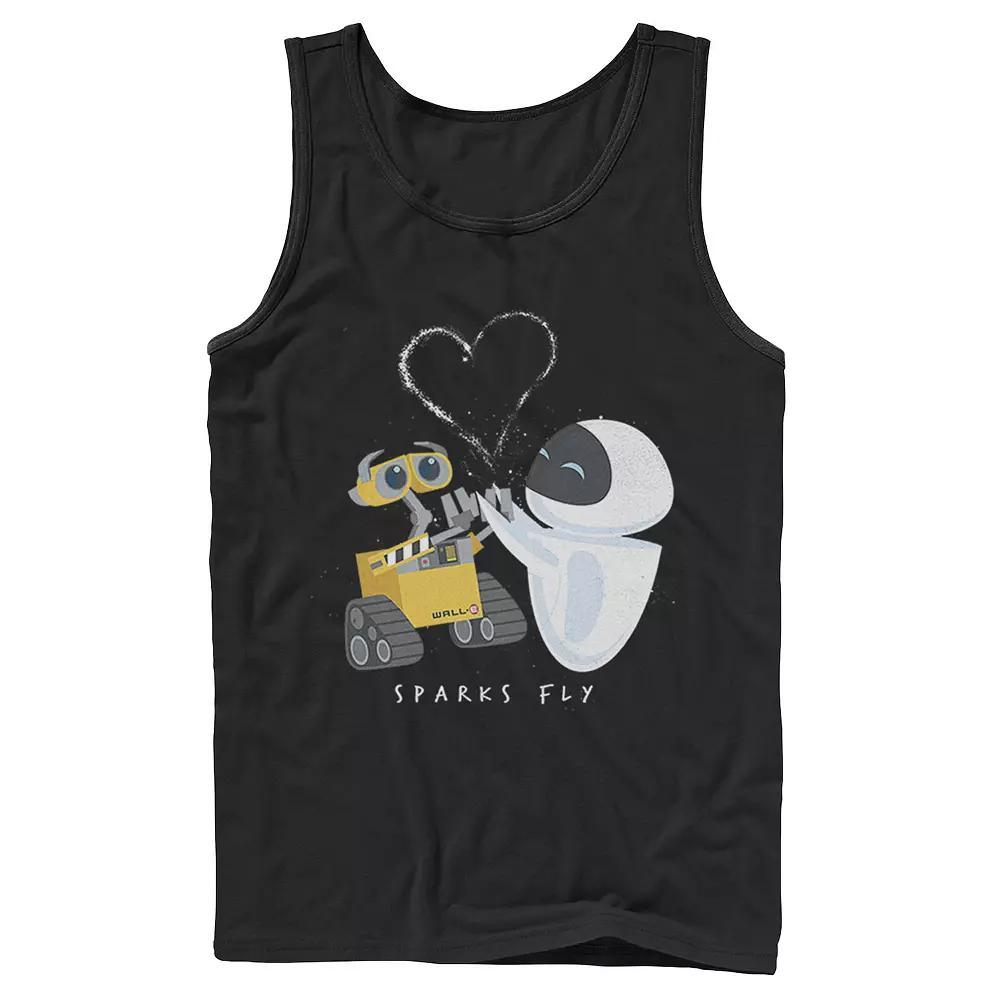 Disney / Pixar's WALL-E & Eve Men's Sparks Fly Portrait Tank Top,  Product Image