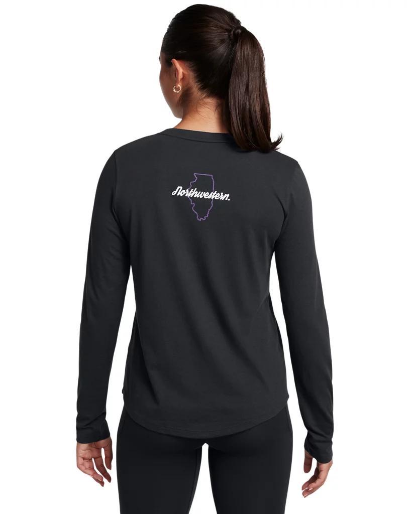 Women's UA Performance Cotton Collegiate Long Sleeve Product Image