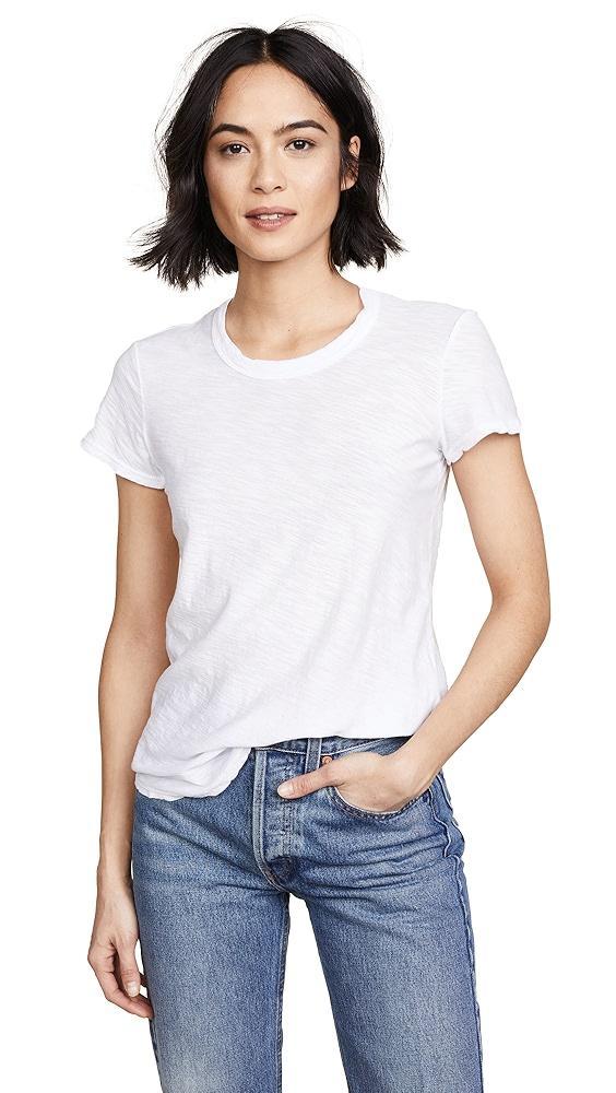 James Perse Sheer Slub Crew Neck Tee | Shopbop Product Image