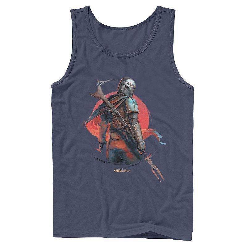 Men's Jurassic Park Neon Gradient Scene Tank Top,  Product Image