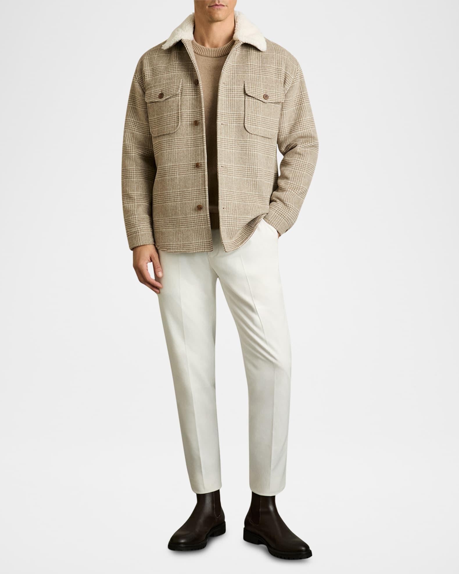 Men's Nix Wool-Blend Borg-Collar Check Overshirt Product Image