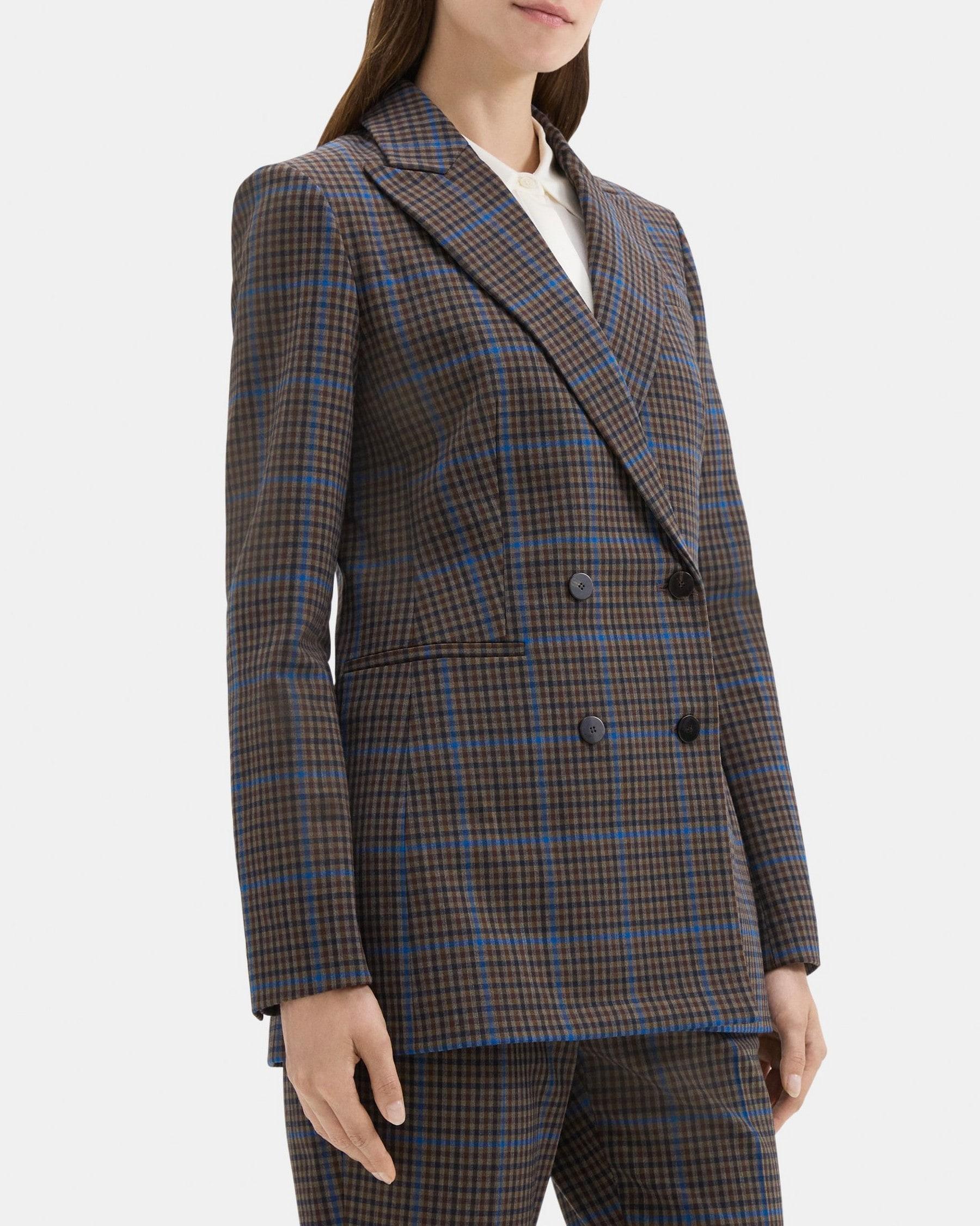 Power Jacket in Windowpane Wool-Blend Product Image