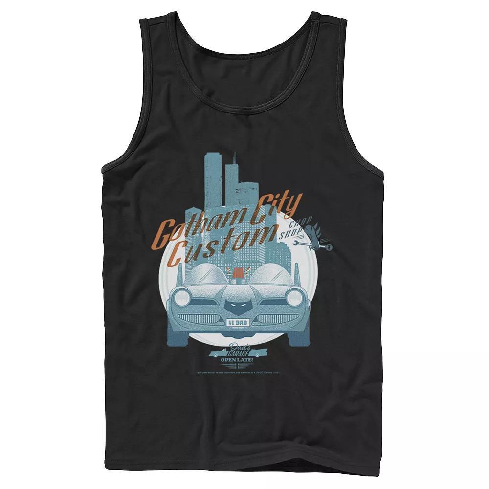 Men's DC Comics Gotham City Customs Shop Poster Tank Top,  Product Image