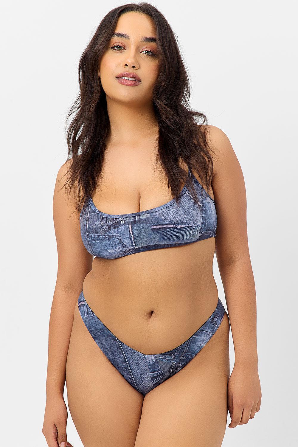 Dallas Bralette Bikini Top - Blue Jean Product Image