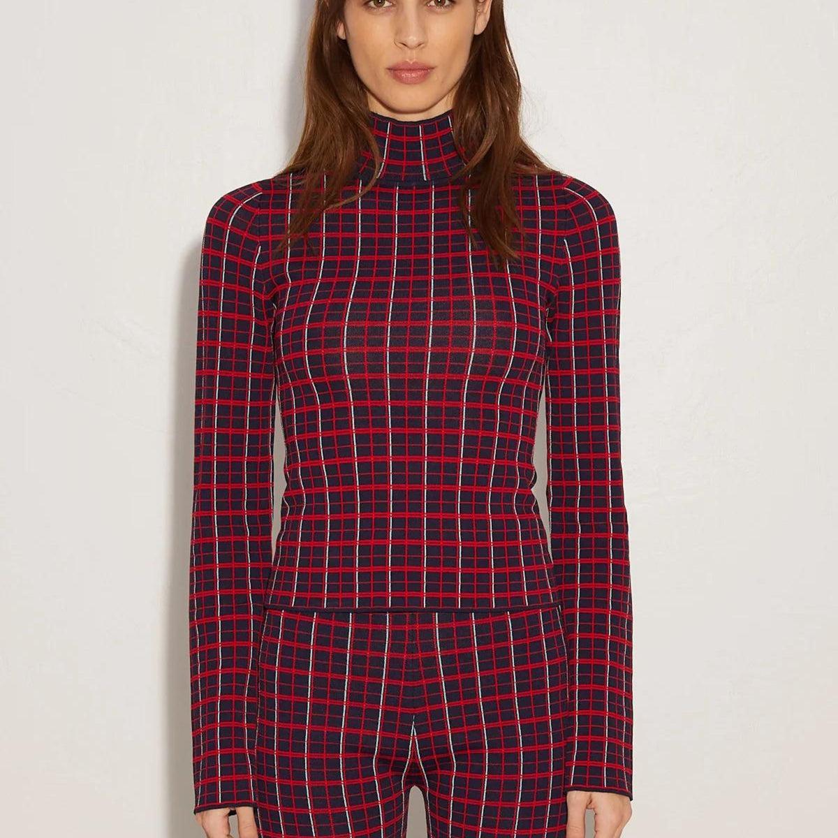 Roh Top In Red Plaid Product Image