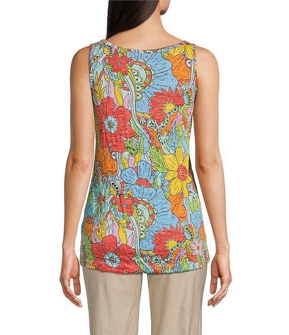 Ali Miles Floral Multi Print Button Front Tank Set Product Image