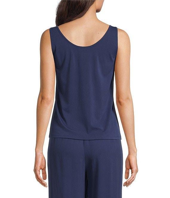 Eileen Fisher Stretch Silk Jersey Scoop Neck Sleeveless Tank Product Image