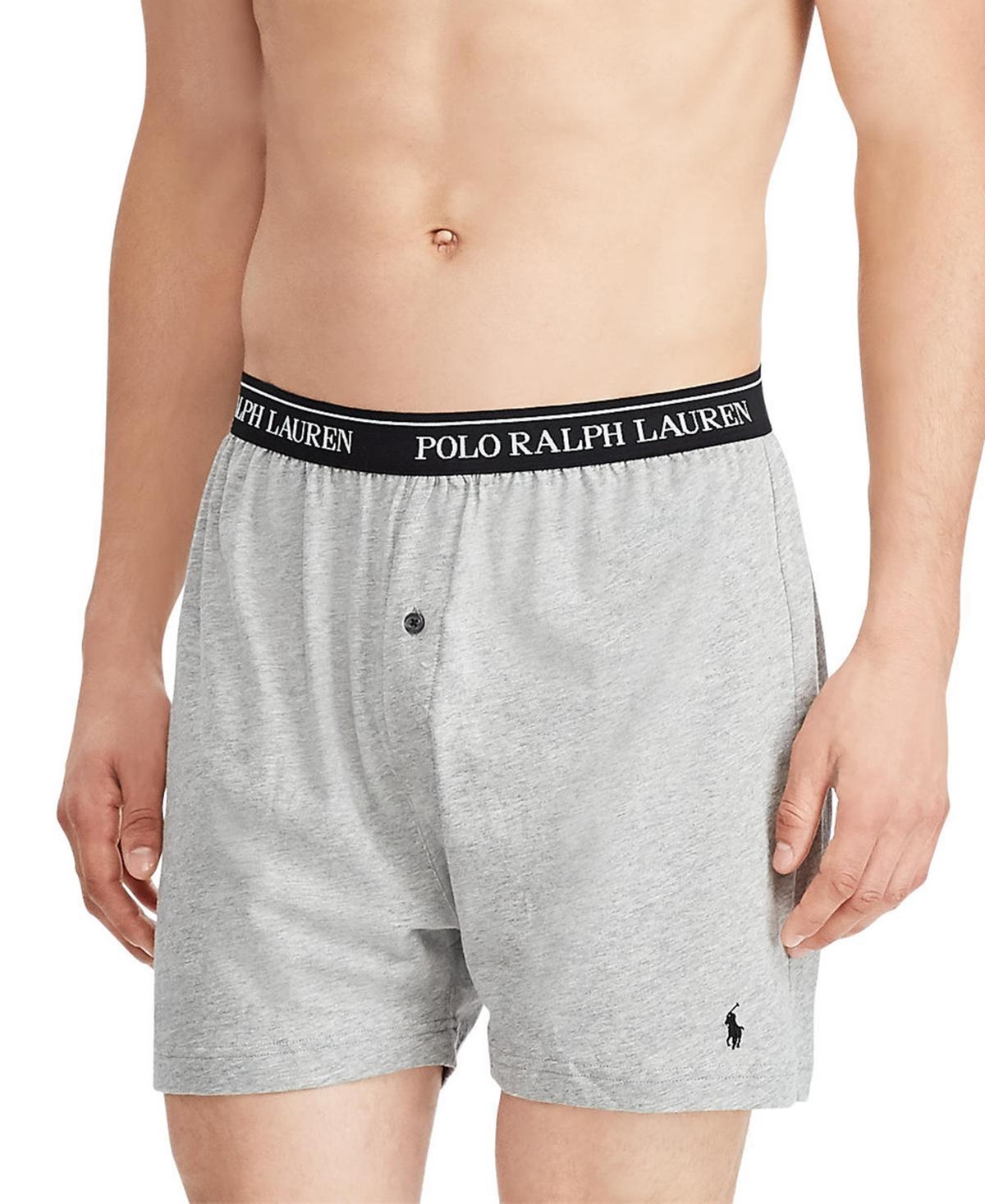 POLO RALPH LAUREN Men's 5-pack Classic-fit Cotton Knit Boxers In Polo Black Product Image