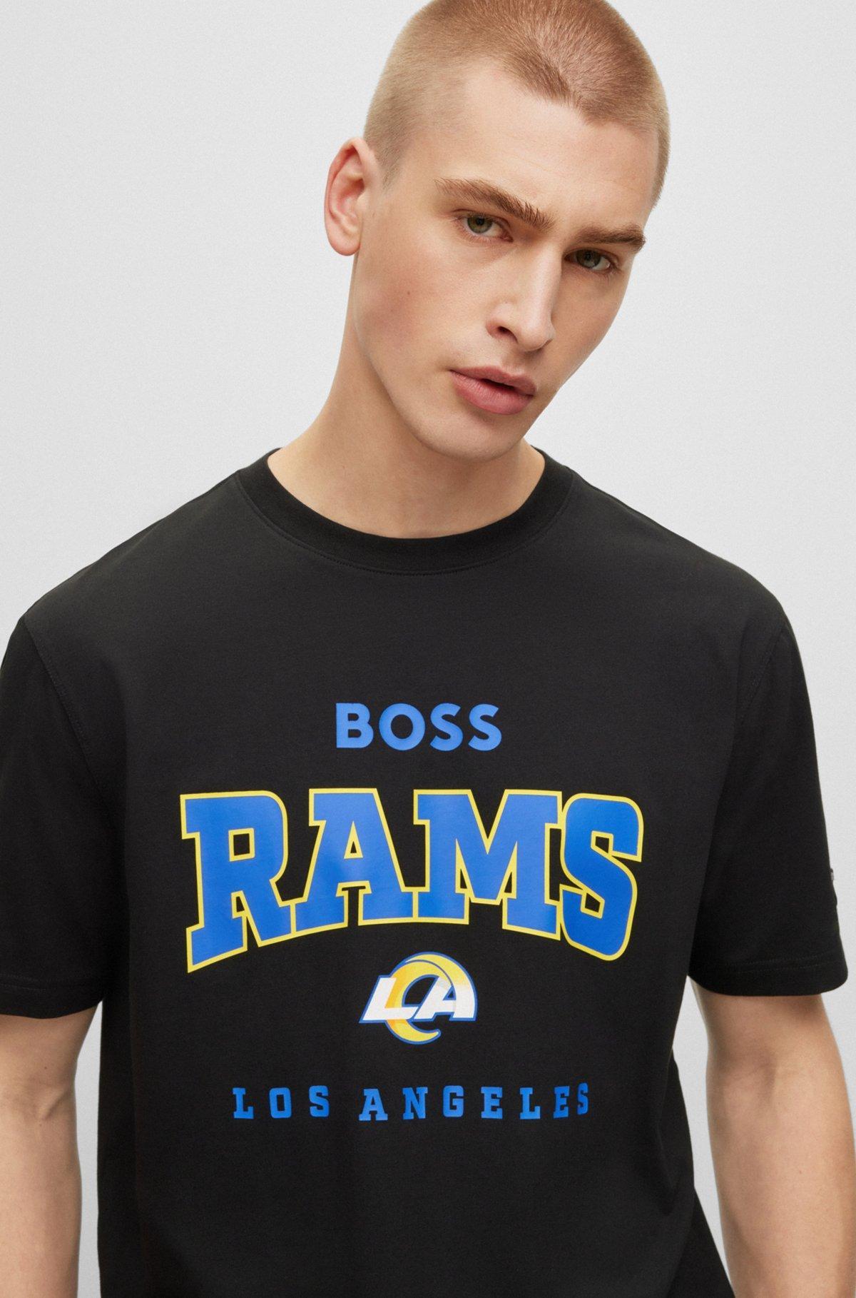 BOSS x NFL stretch-cotton T-shirt with collaborative branding Product Image