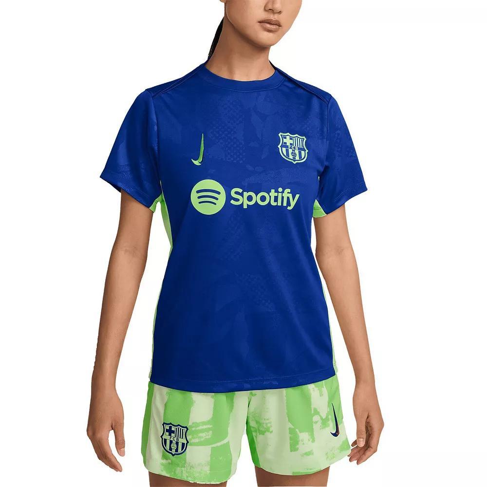 Women's Nike  Royal Barcelona 2024/25 Academy Pro Pre-Match Top, Size: Large, Bar Blue Product Image