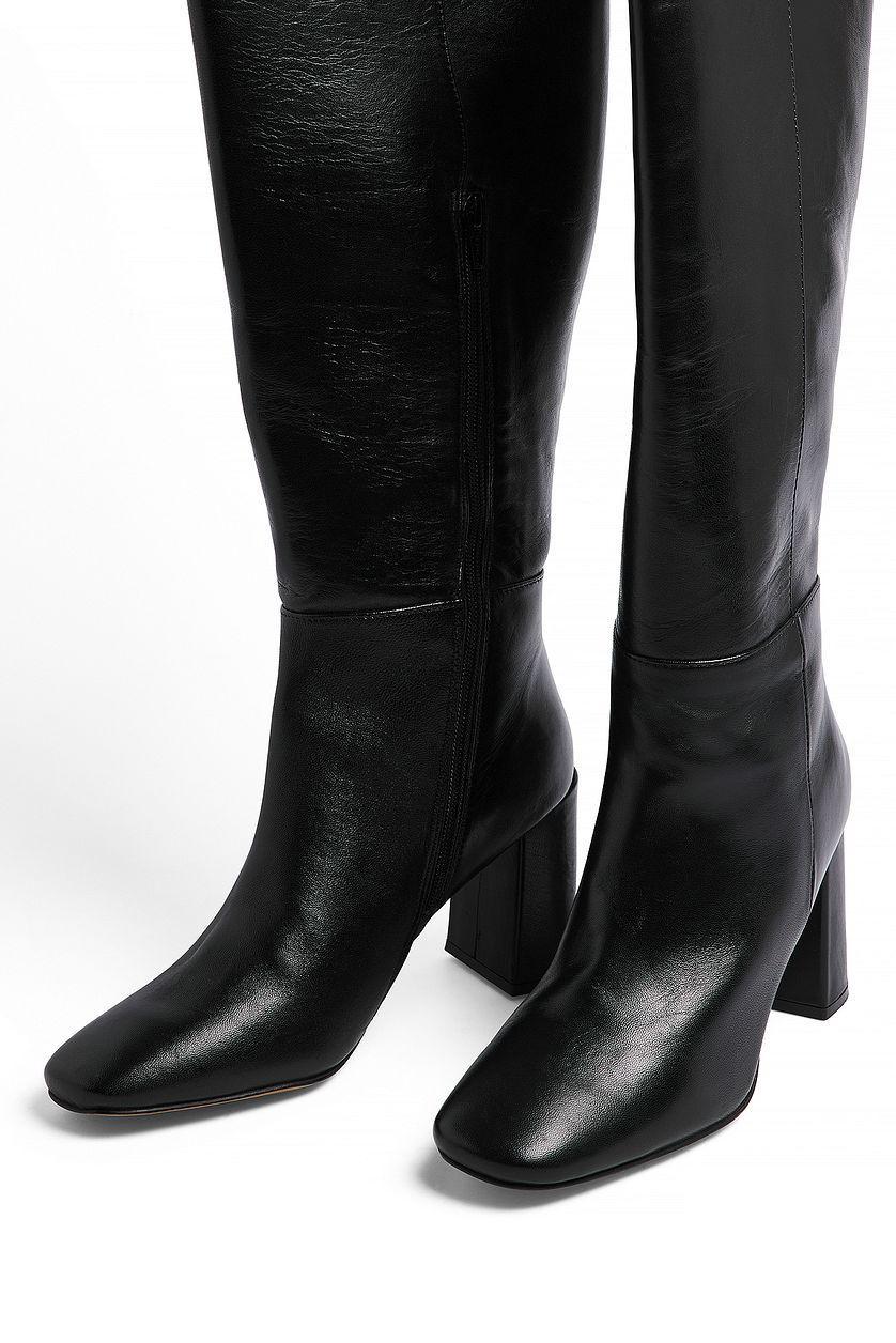Leather Knee High Boots Product Image