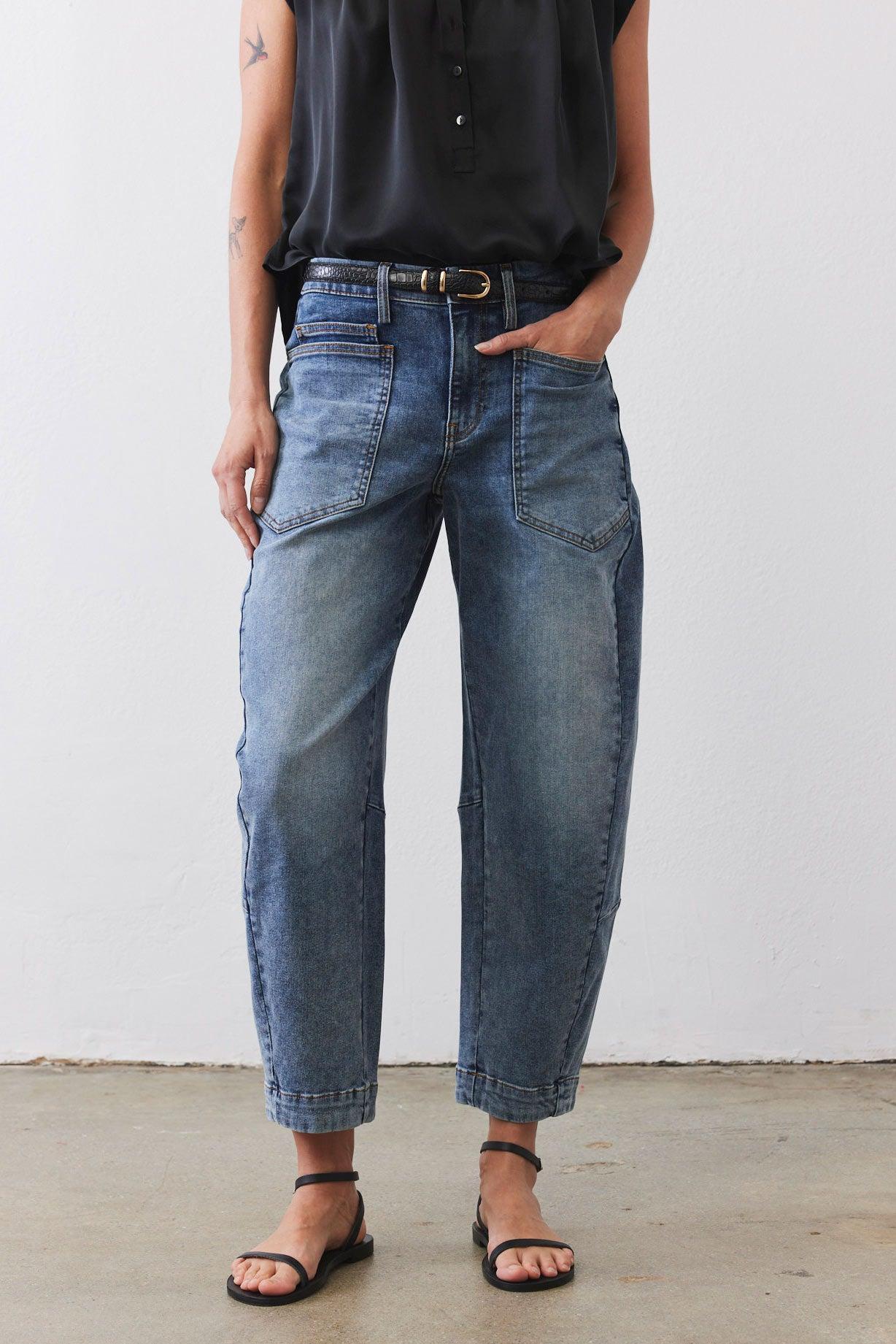 The Slouchy Denim Pants Product Image