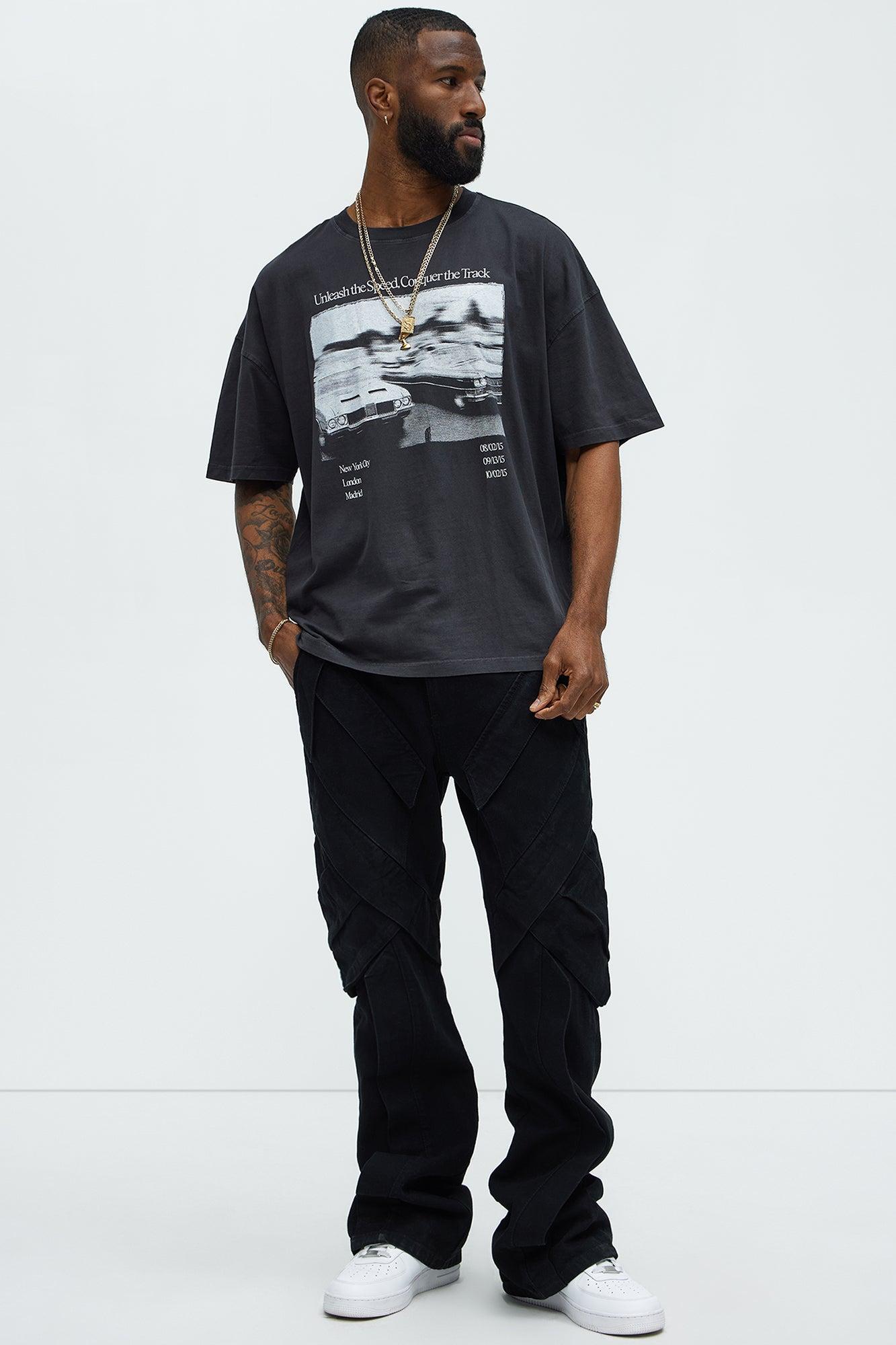 Unleash The Speed Oversized Short Sleeve Tee - Black Product Image