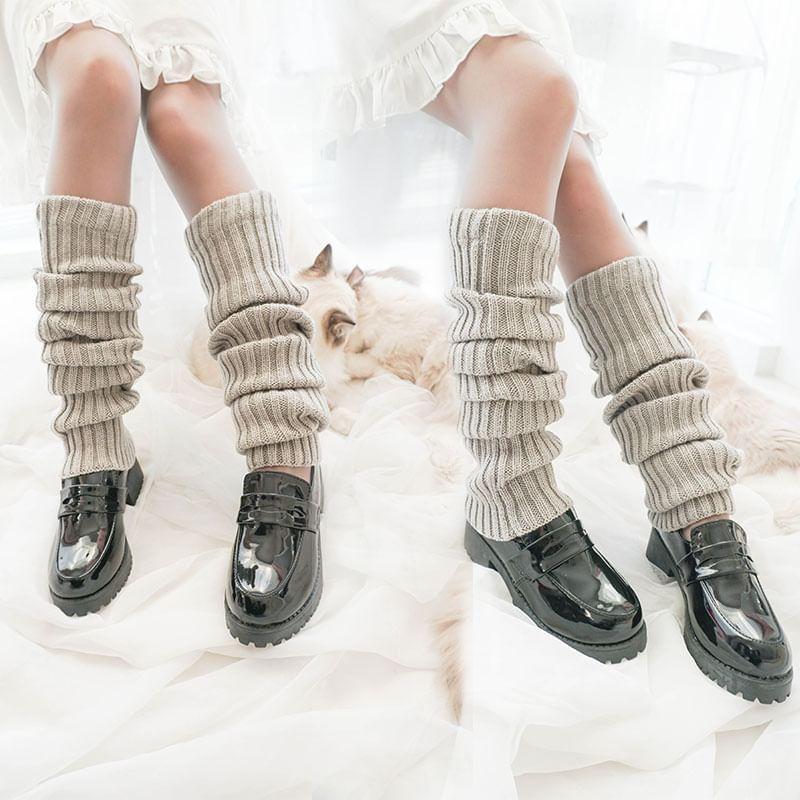 Ribbed Knit Leg Warmers Product Image