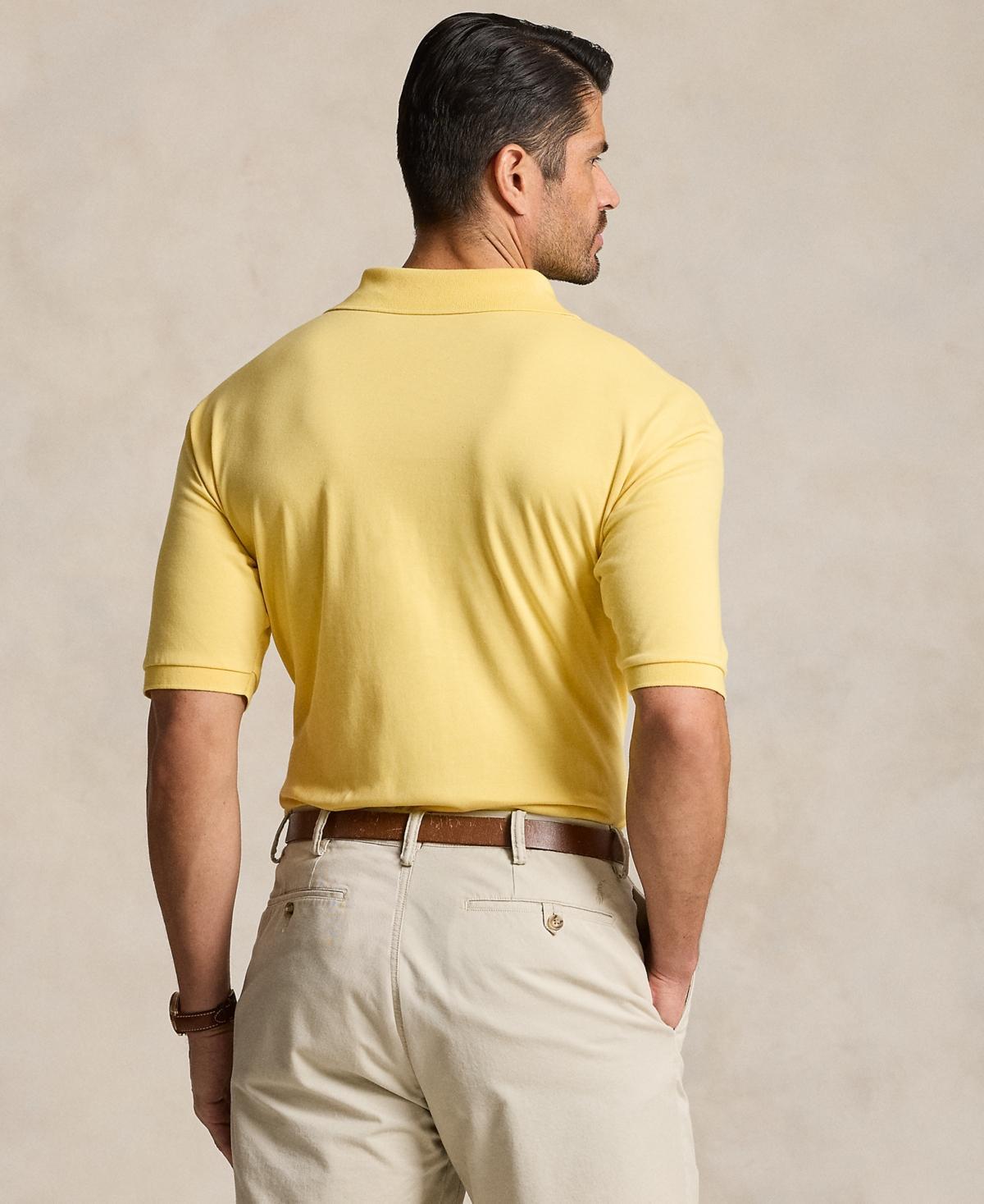 Men's Big & Tall Cotton Interlock Polo Shirt In Turquoise Nova Heather Product Image