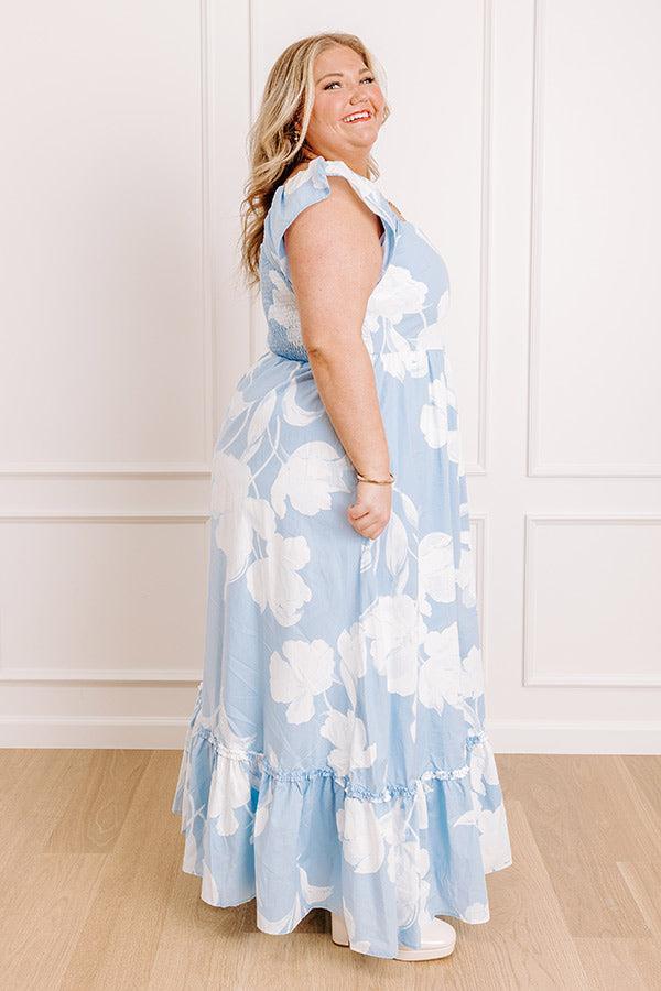 Head In The Clouds Floral Midi Dress Curves Product Image