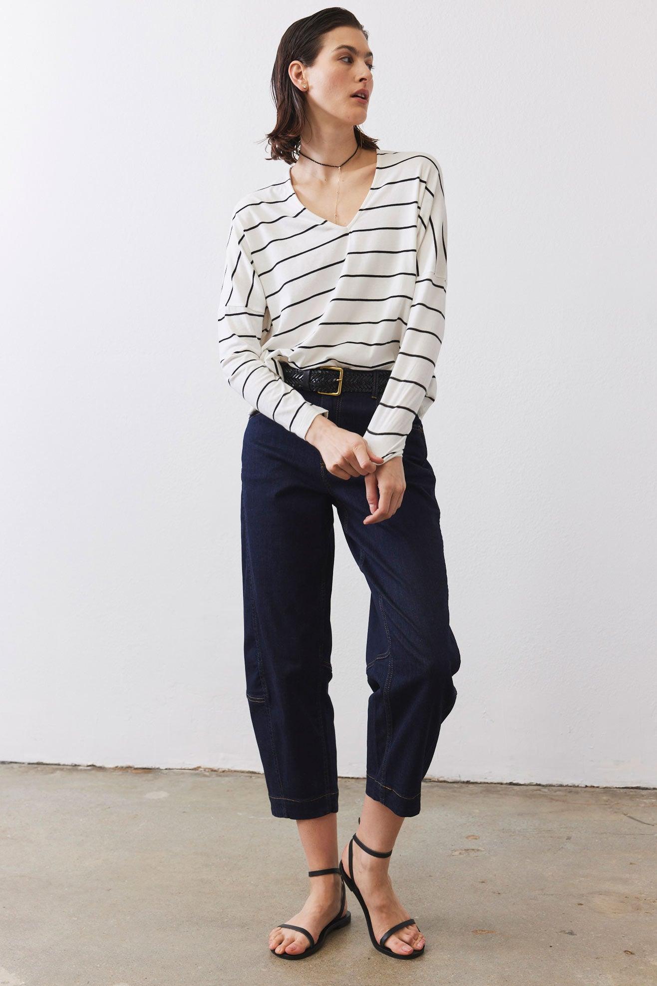 The Striped Dolman Long Sleeve Top Product Image