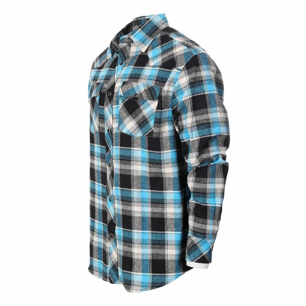 Gioberti Men's Western Brushed Flannel Plaid Checkered Shirt w/ Snap-on Button Product Image