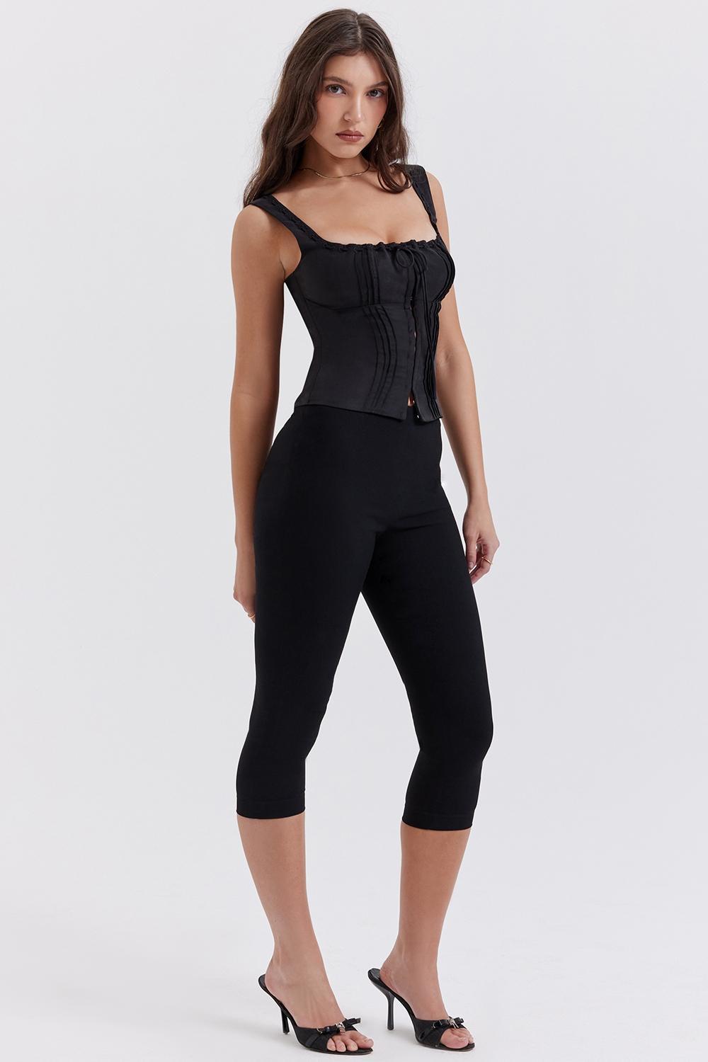 Halima Black Capri Trousers Product Image