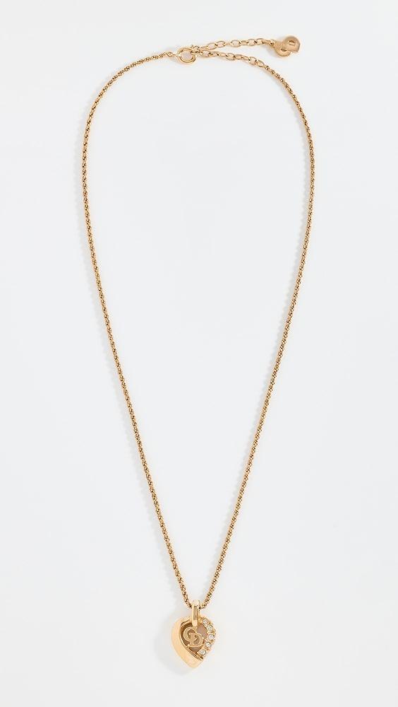 What Goes Around Comes Around Dior Gold Crystal CD Necklace | Shopbop Product Image