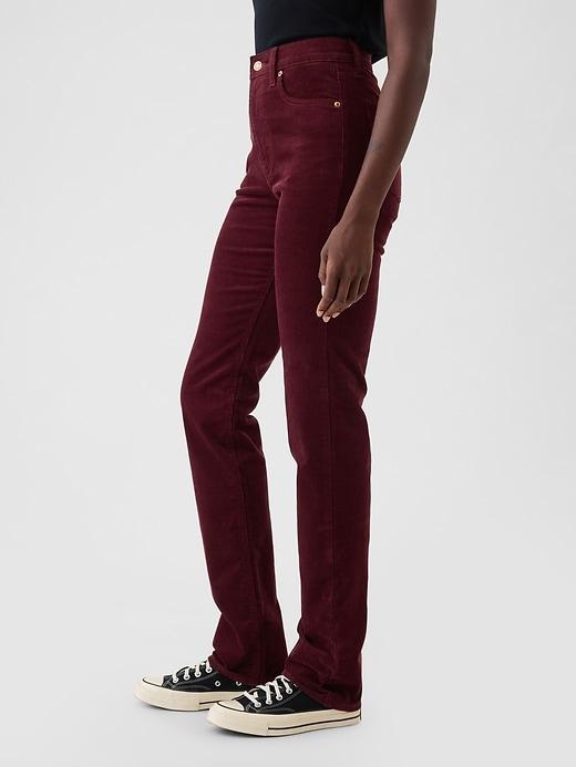 High Rise Corduroy '90s Straight Pants Product Image