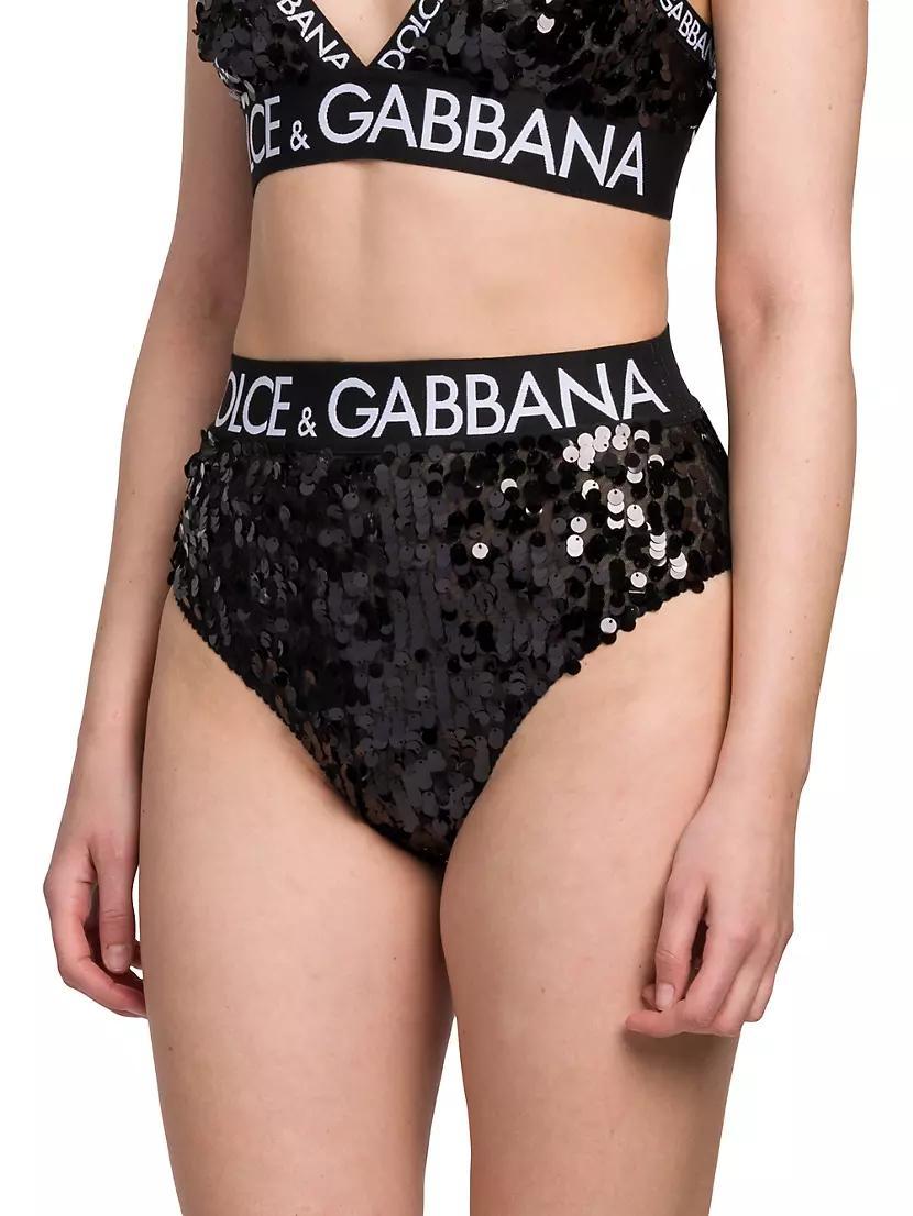 Sequin Logo Bikini-Cut Briefs Product Image