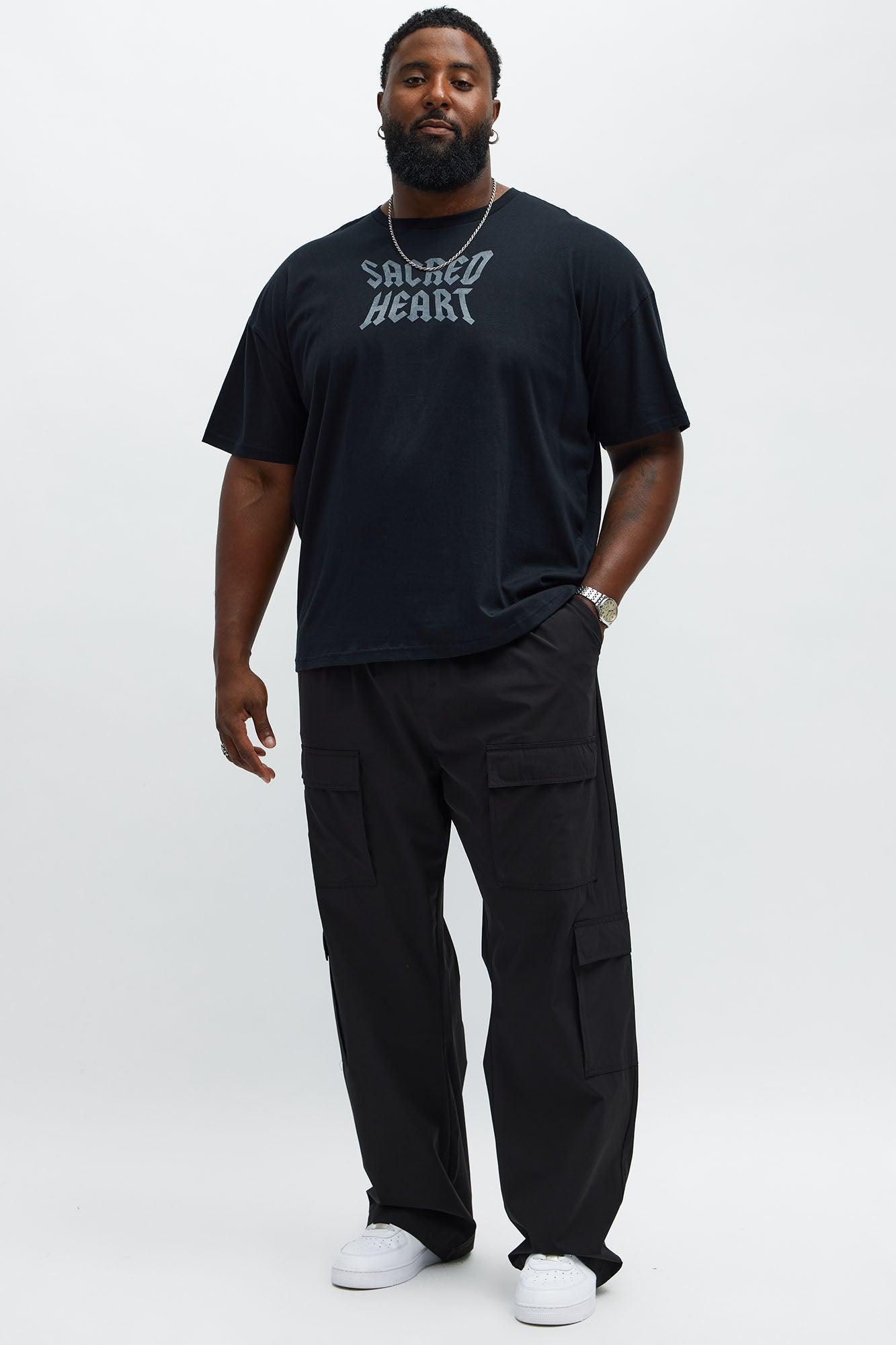 Sacred Heart Boxy Short Sleeve Tee - Black Male Product Image