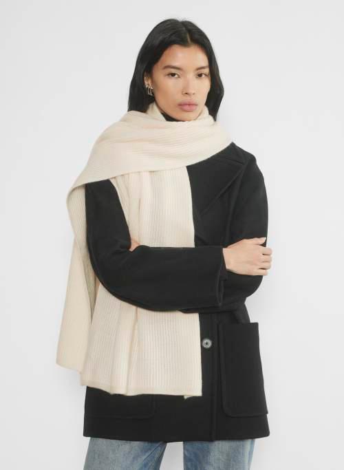 cashmere rib scarf Product Image