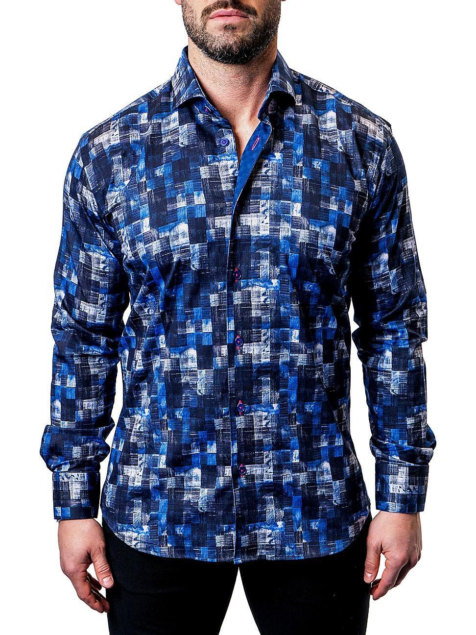 Mens Einstein Blurred Gingham Shirt Product Image