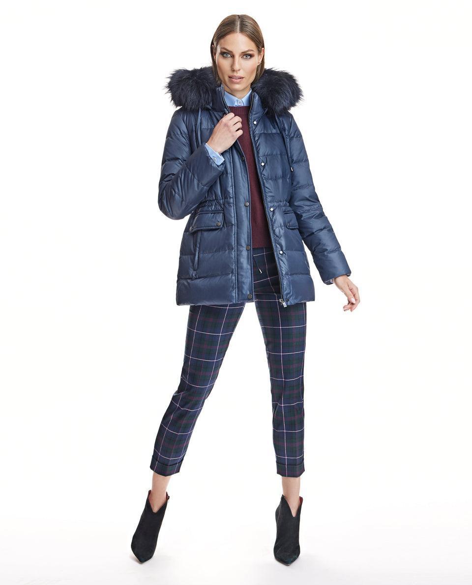 Down Filled Polyester & Fox Trimmed Jacket Product Image