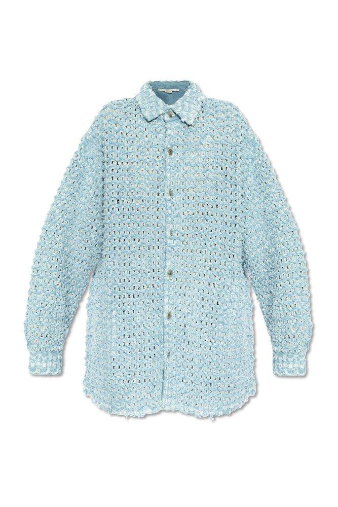 STELLA MCCARTNEY Women's Boucle Denim Shirt In Blue Product Image