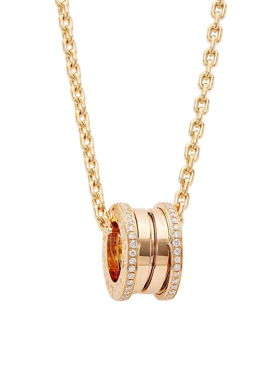 Womens B. zero1 18K Rose Gold & Diamond Pendant Necklace Product Image