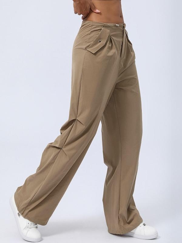 Drawstring Bound Feet Ruched Cargo Pants Product Image