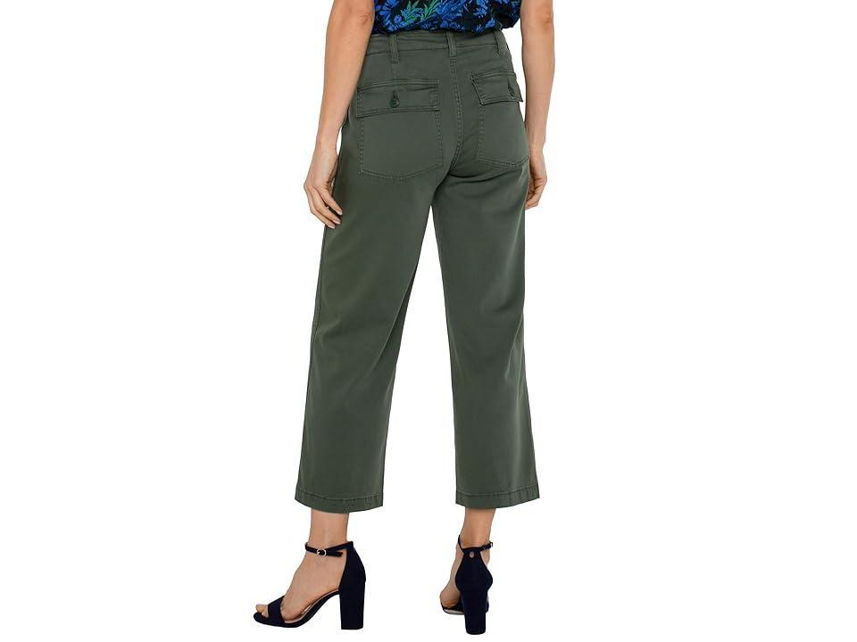 Liverpool Los Angeles Cargo Mid-Rise Crop Wide Leg Soft Touch Twill (Burlywood) Women's Dress Pants Product Image