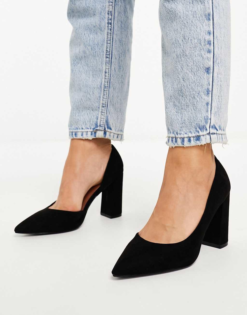 ASOS DESIGN Wide Fit Winston dOrsay high heel shoes Product Image