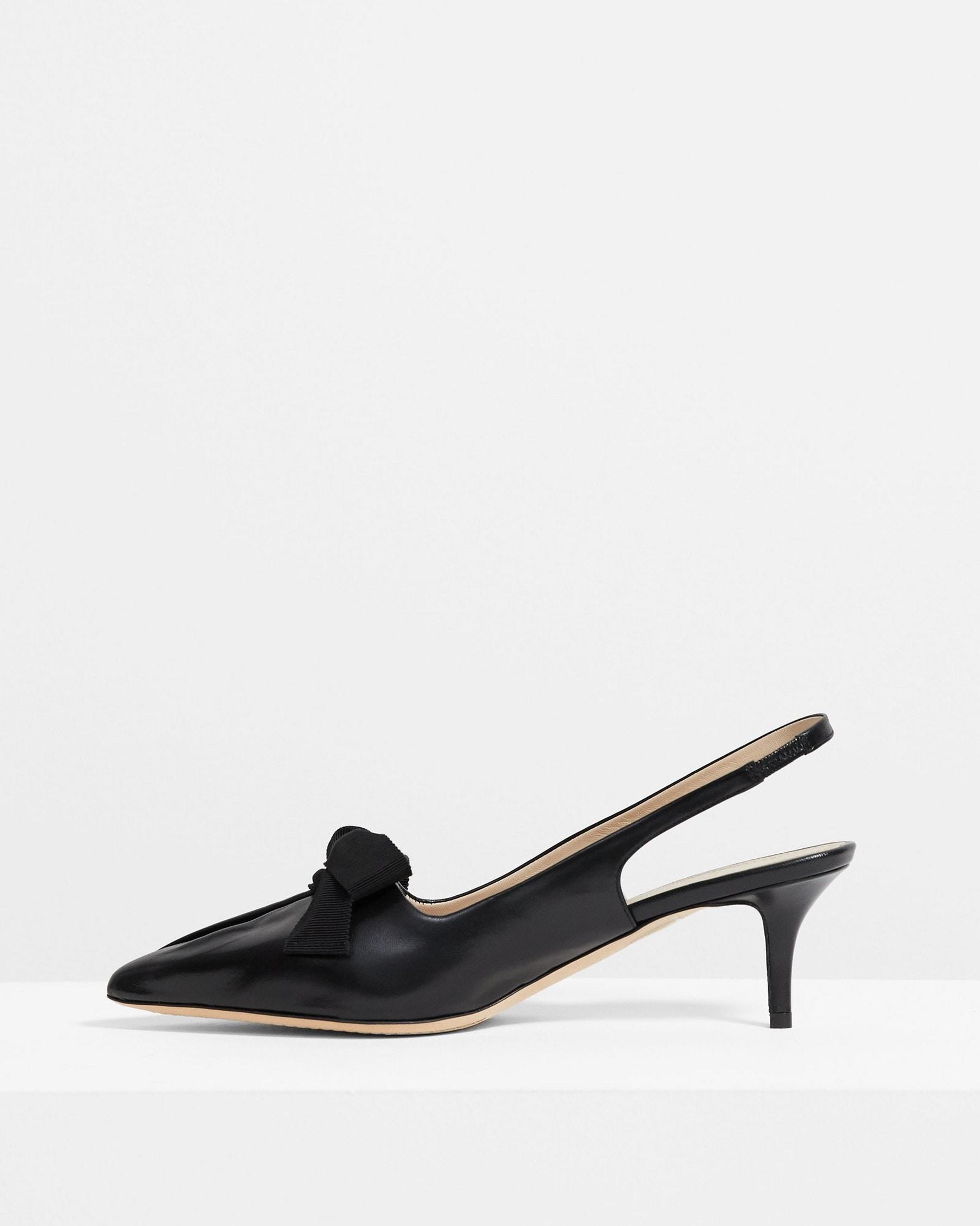 Bow Slingback in Leather Product Image