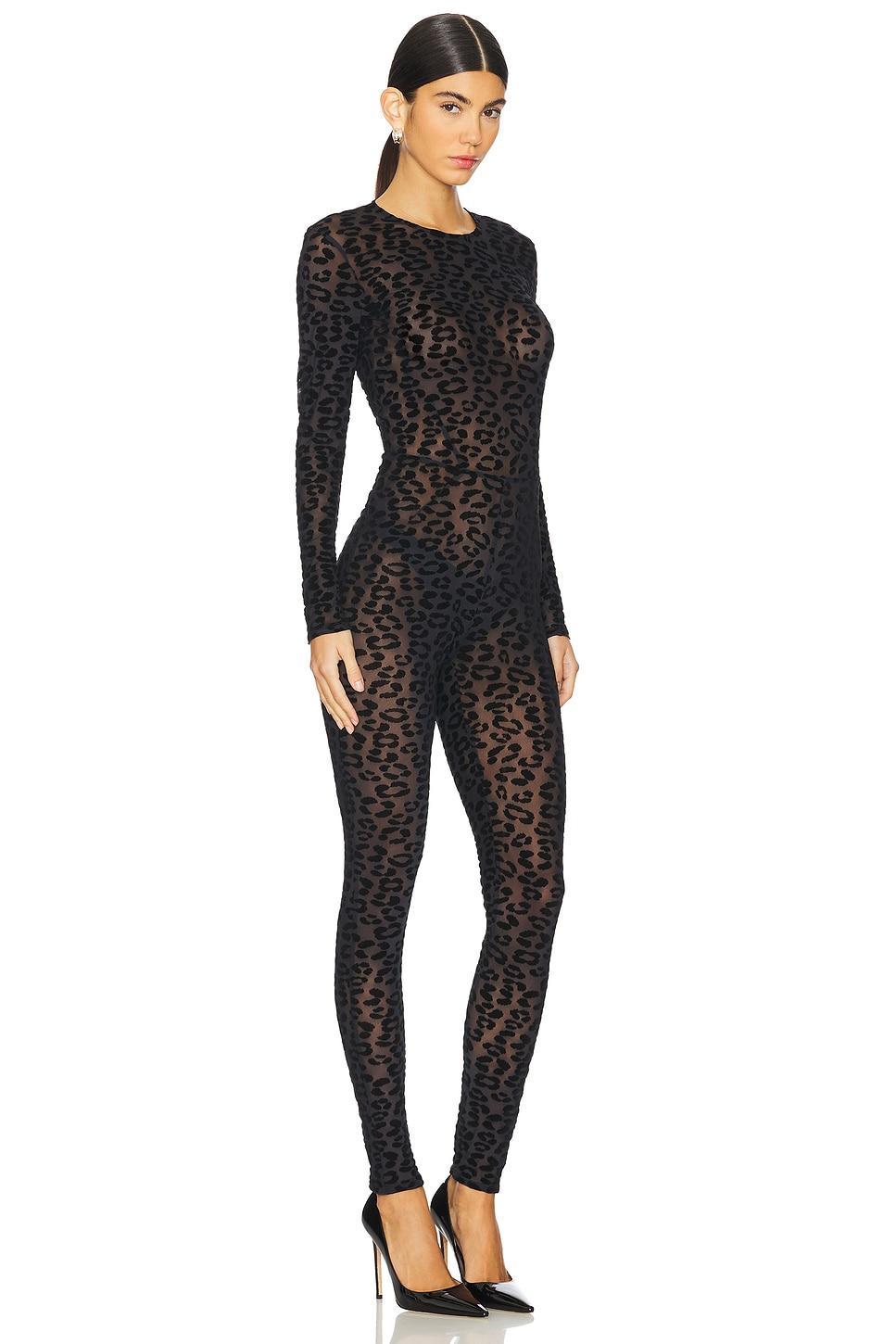 Flocked Leopard Catsuit Product Image