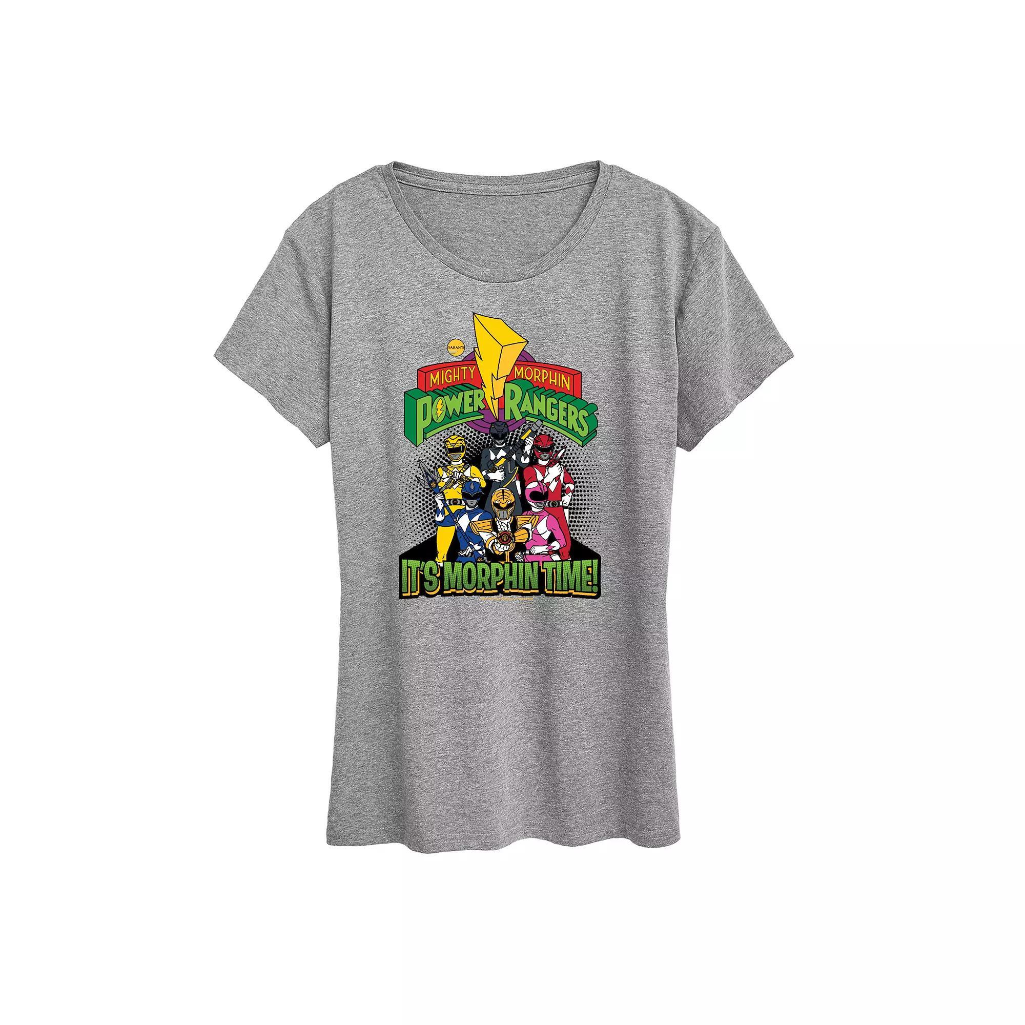 Women's Power Rangers Vintage Comic Graphic Tee,  Product Image