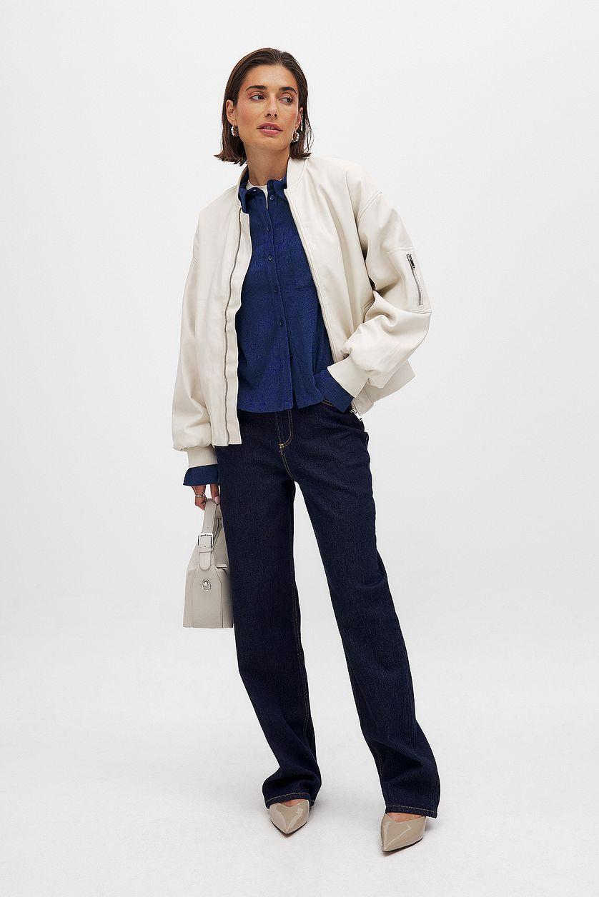 Pu Bomber Jacket Product Image