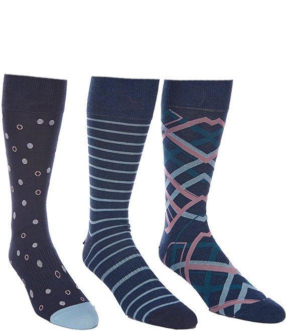 Roundtree & Yorke Assorted Patterned Socks 3-Pack Product Image