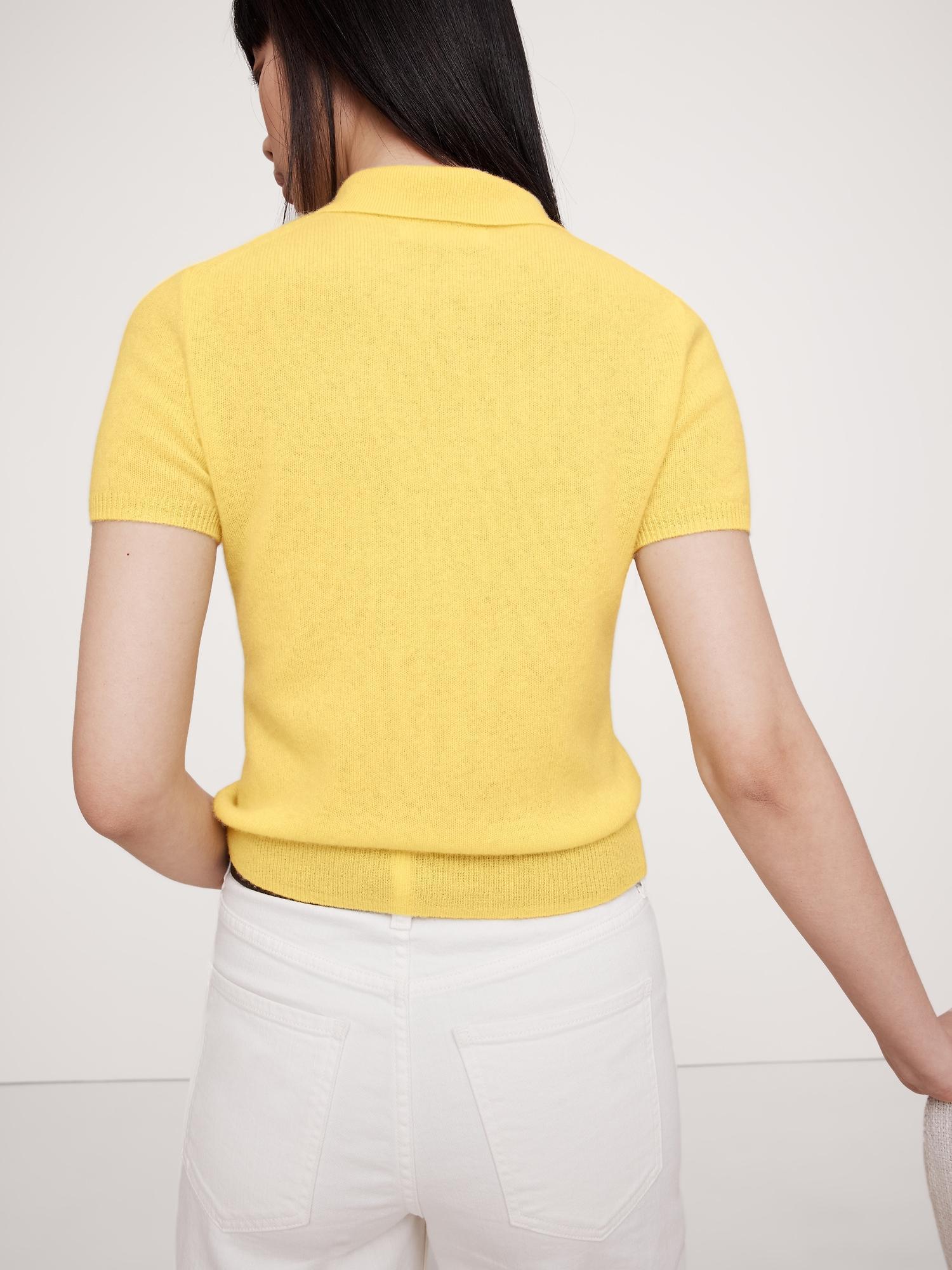 Lightweight Cashmere Short-Sleeve Sweater Polo Product Image