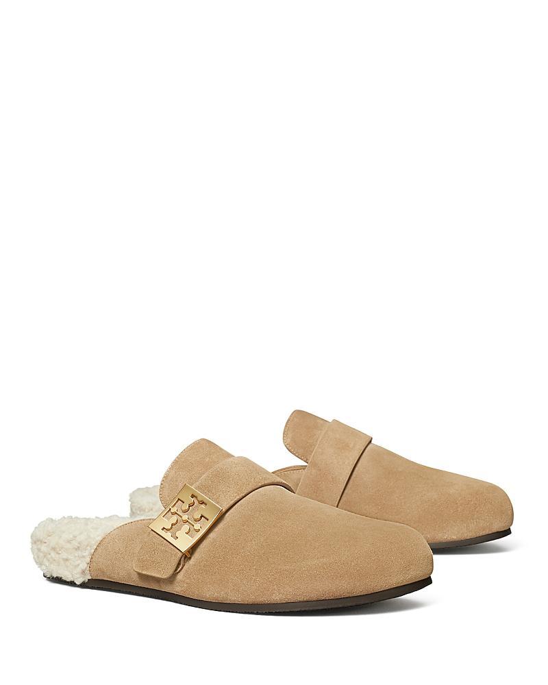 Womens Mellow Faux-Shearling Leather Mules Product Image