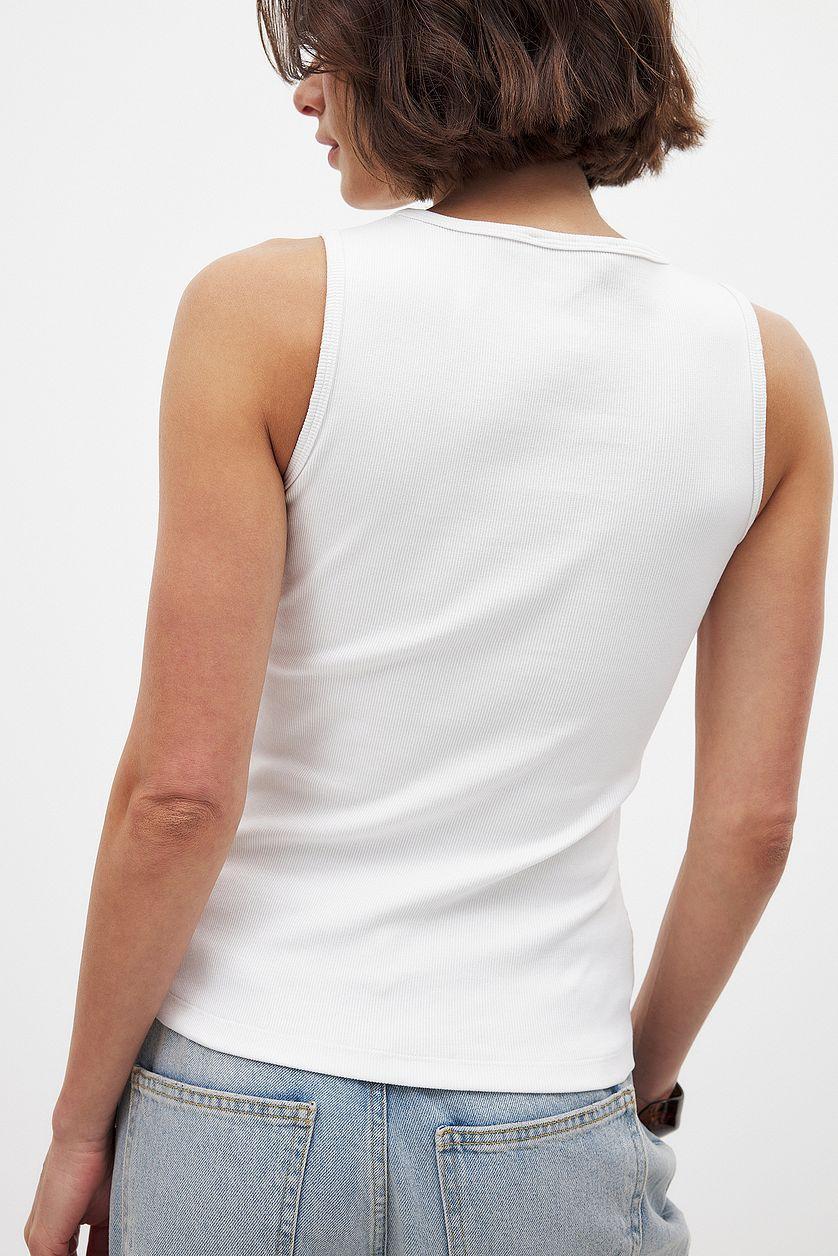 Scoop Neck Ribbed Tank Product Image