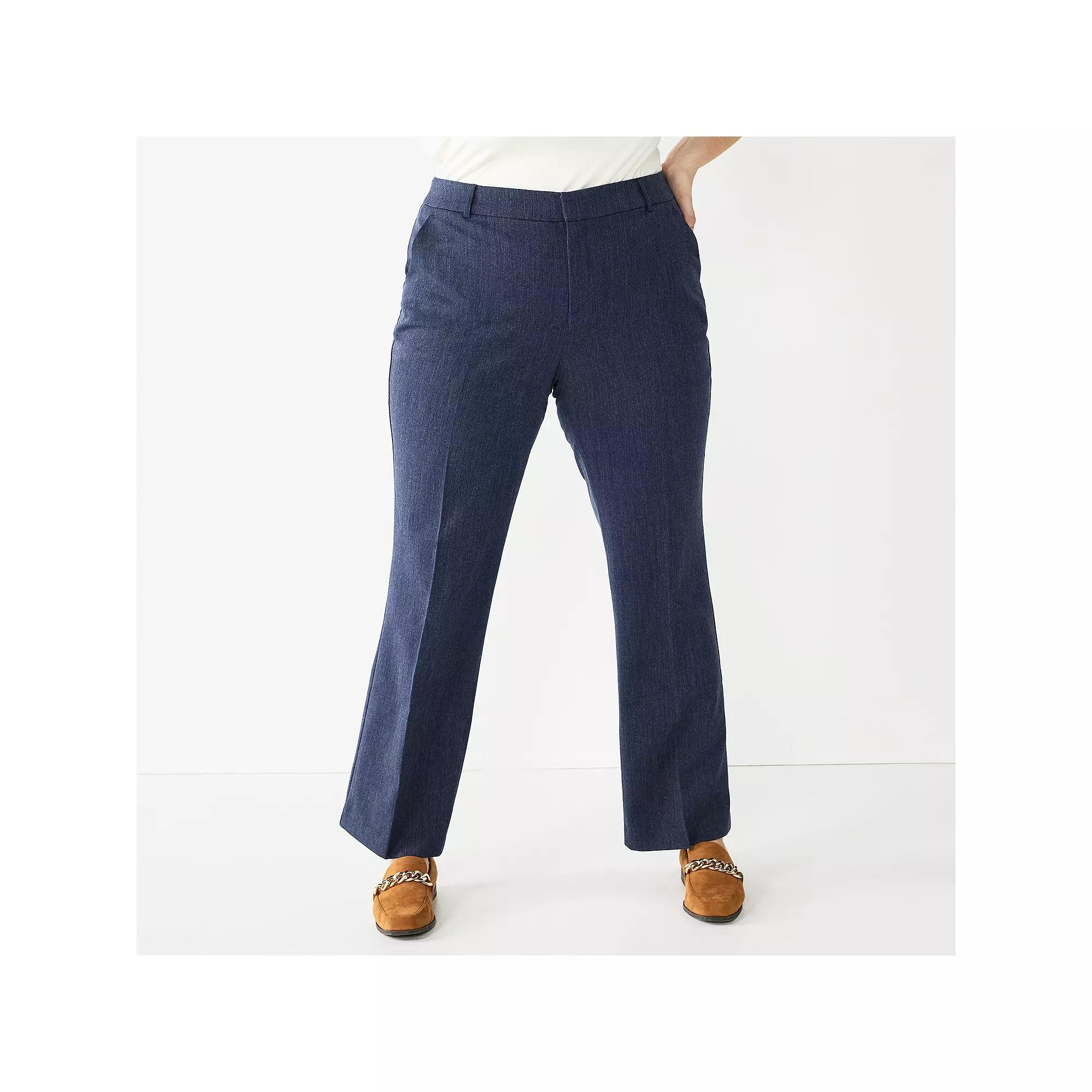 Plus Size Nine West Barely Bootcut Pants, Women's, Size: 18W Short, Black Product Image