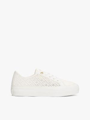 Embroidered TH Monogram Mesh Sneaker Product Image