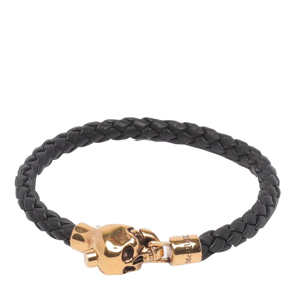 Skull Braided Bracelet In Black Product Image