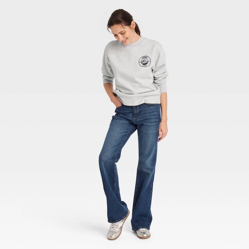 Womens Leisure Studio Graphic Sweatshirt - Universal Thread Heather XS Product Image