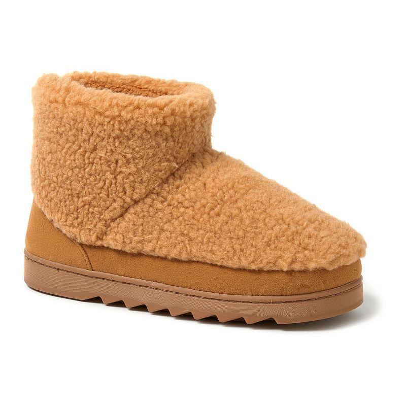 Dearfoams Womens Whitney Teddy Bootie Slippers Product Image