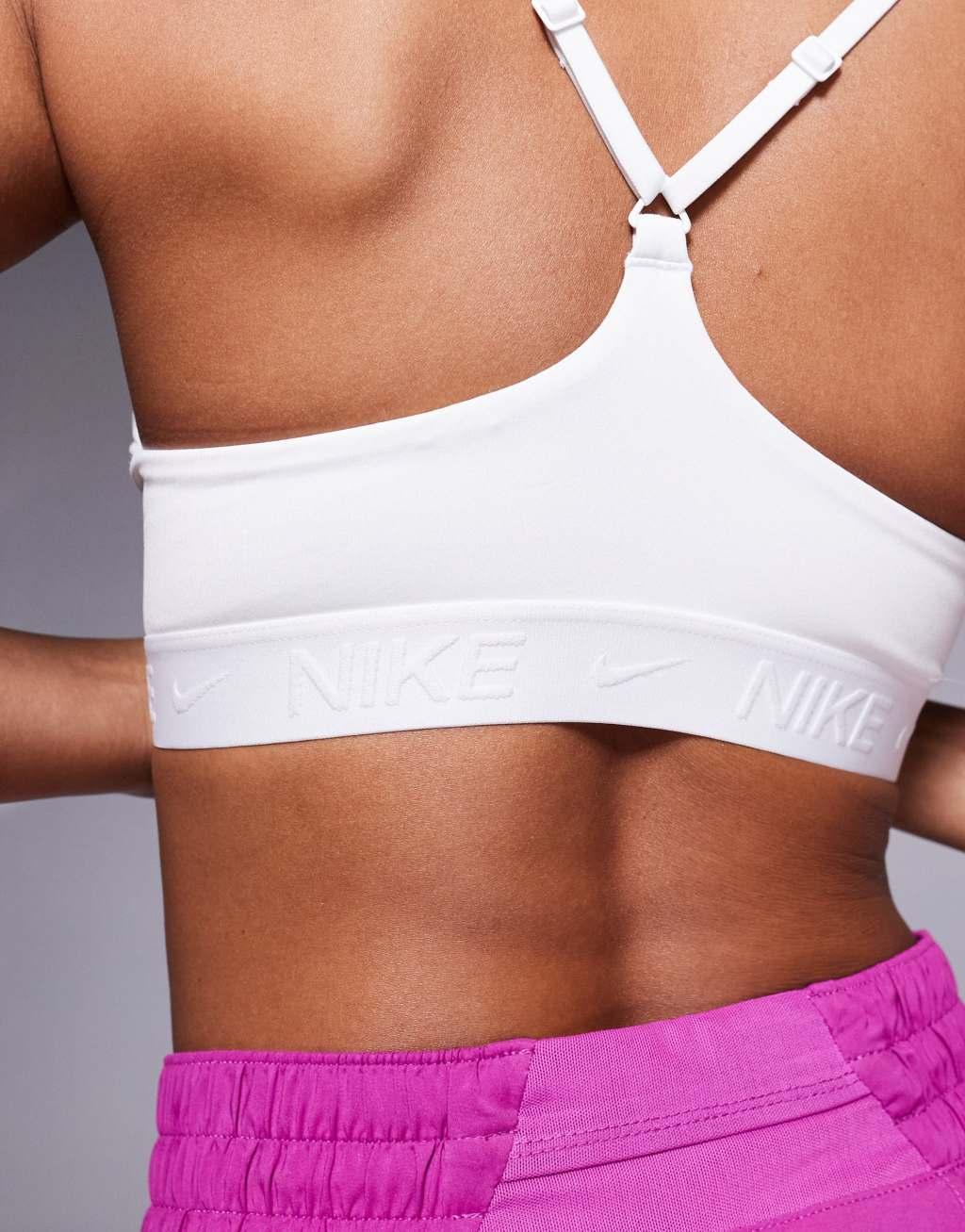 Nike Training Indy light support sports bra in white Product Image