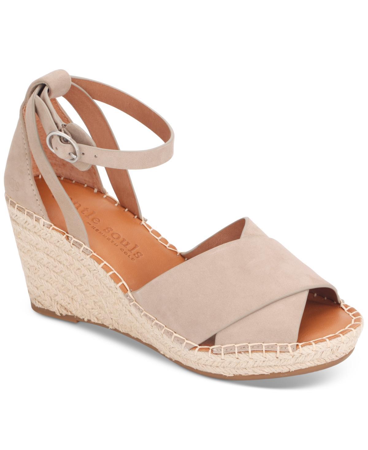 Gentle Souls by Kenneth Cole Womens Charli Ankle Strap Espadrille Wedge Sandals Product Image